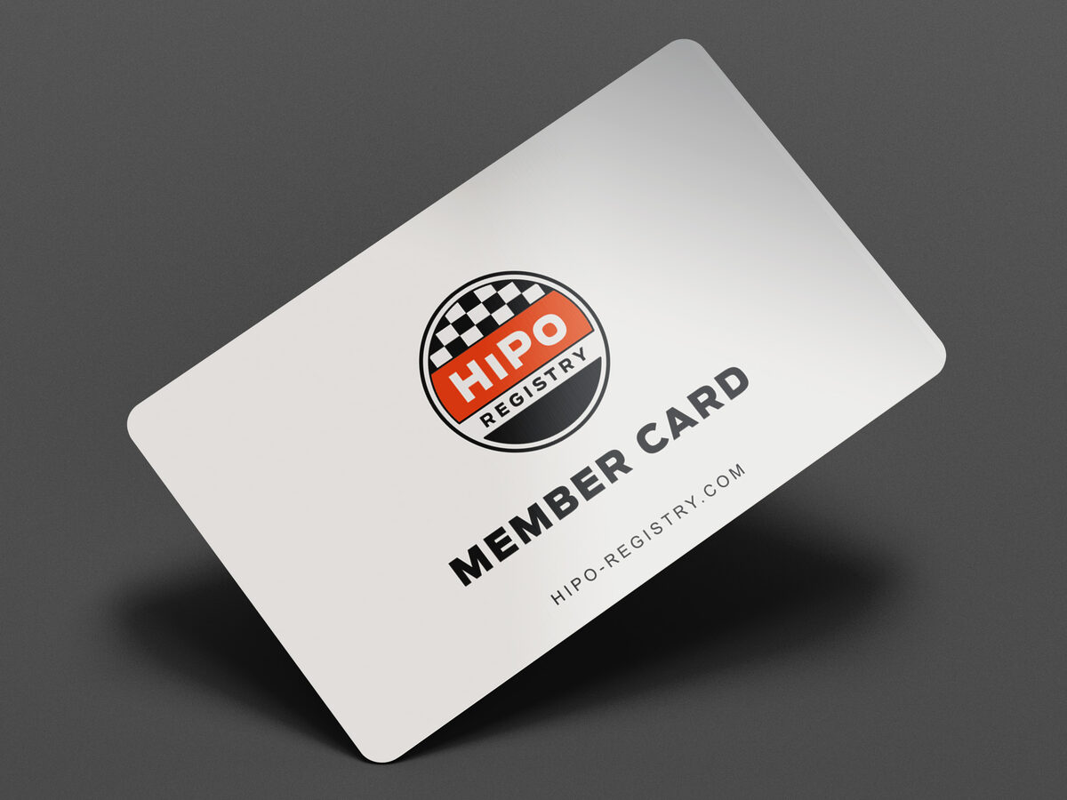 HiPo Registry member card with the registry logo